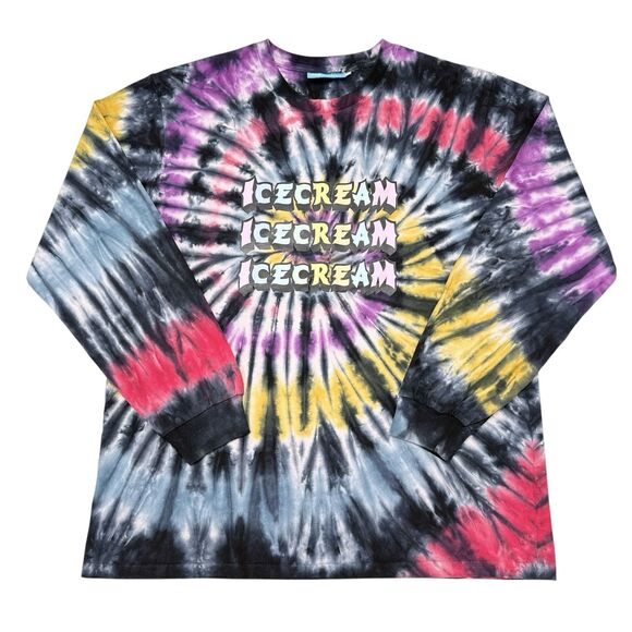 Billionaire Boys Club Ice Cream x Doodles Shirt Size XL Long Sleeve Tie Dye Rare